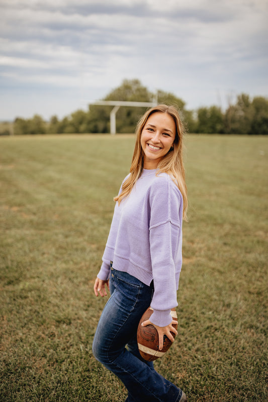 Lavender Knit Pullover/Sweater