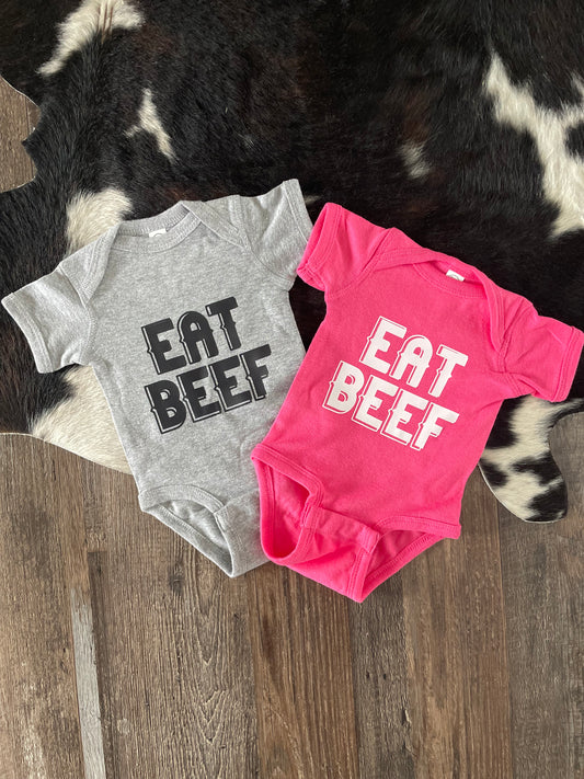 EAT BEEF Baby Onesie