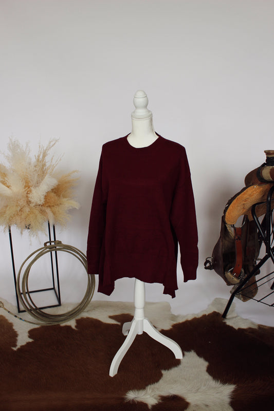 Maroon Trapeze Sweater